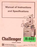 Boyar Schultz-Boyar Shultz Challenger Grinder H612 HR612 H618, Operations Lube Parts Electricals Schematics Manual 1973-79-H612-H618-HR612-01